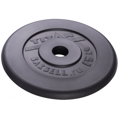 Блин обрезиненный TITAN Barbell 15 кг (d51)